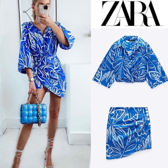 Zara Printed Crop Top - Picture 3 of 9